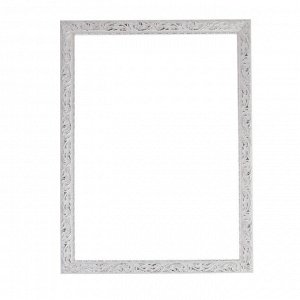 Рама для картин (зеркал) 50 х 70 х 4 см, дерево, «Версаль», цвет бело-серебристый