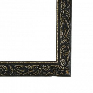 Calligrata Рама для картин (зеркал) 60 х 80 х 4 см, дерево, «Версаль», цвет чёрный с золотом
