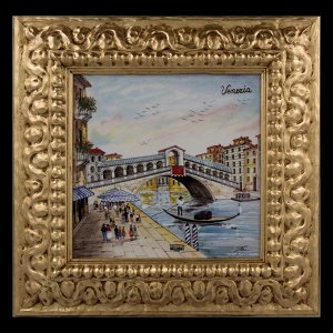 Картина керамическая "Венеция. Мост Риальто", 52 ? 52 см