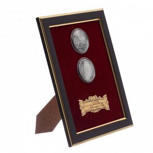 Панно сувенир "Великих свершений" с монетами