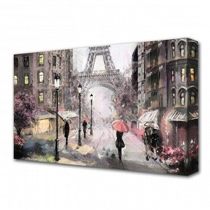 Картина на холсте "Воспоминания Парижа" 60*100 см