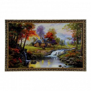 Картина "Дом в лесу" 60х100 см