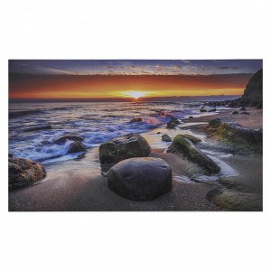 Картина на холсте "Морской закат" 60х100 см
