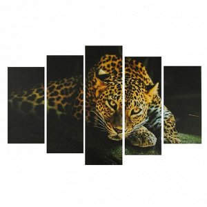 Картина модульная на подрамнике "Взгляд гепарда" 2-25*52, 2-25*66,5, 1-25*80, 80*140 см