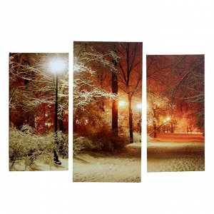 Картина модульная на подрамнике "Зима" 2шт-25х50, 1шт-30х60 ;60*80 см