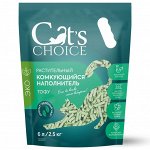 Растительный комкующийся наполнитель тофу Cat&#039;s choice с ароматом &quot;Зеленый чай&quot; 6 л/2,5 кг