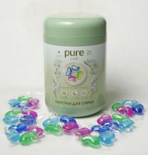 Капсулы для стирки PureLAB LIME атлантическая свежесть 25шт, бокс