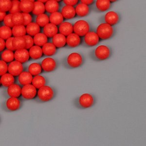 Декор для творчества пенопласт «Ассорти шариков», красный, набор 10 г
