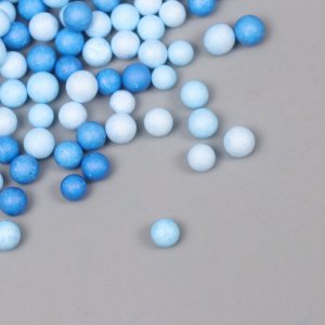 Декор для творчества пенопласт «Ассорти шариков», голубой, набор 10 г