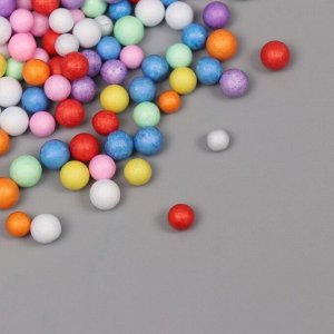 Декор для творчества пенопласт «Ассорти шариков», разноцветный, набор 10 г