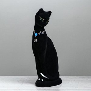 Копилка "Кошки Парочка", покрытие флок, чёрная, 31 см
