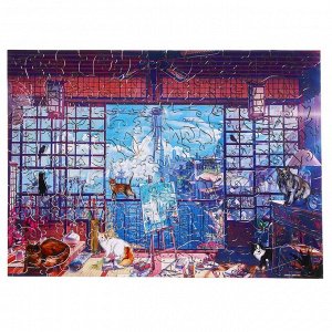 Пазл деревянный фигурный «Котики», 177 элементов