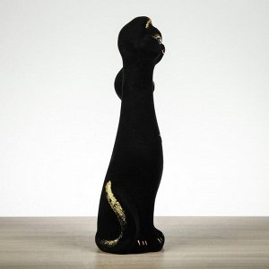 Копилка "Кошка и кот", флок, чёрная, 32 см, микс
