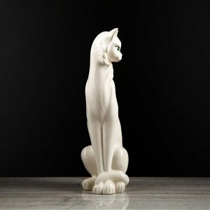 Копилка "Кошка Сиамская",глазурь, белая, 42 см