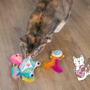Игрушка Catstages Dental для кошек "Фестиваль" кошачьей мятой, 3 шт в комплекте