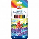 Фломастеры Гамма &quot;Классические&quot;, 06цв., смываемые, картон. упак., европодвес