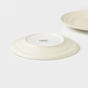 Тарелки Magistro Jarwah Lugerne, 21.4x2.4 см, набор 2 шт., фарфор, молочные