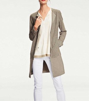 Кожаное пальто, песочное