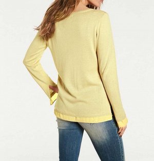 Пуловер, лимонный