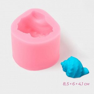 Молд «Ракушка», силикон, 8,5x6x4,1 см, цвет розовый