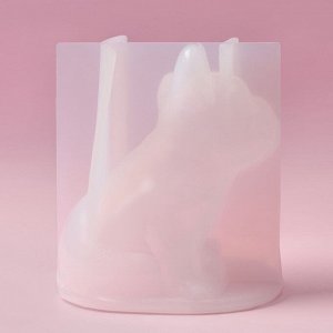 Молд Доляна «Бульдог», силикон, 8x6x7 см, цвет белый