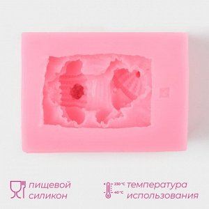 Молд Доляна «Сонный ребёнок», силикон, 9x6 см, цвет розовый