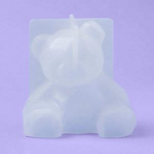 Молд для заливки «Медвежонок», силикон, 6,5x5,8 см, прозрачный