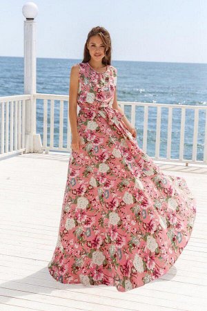 Платье в пол розовое 4991353