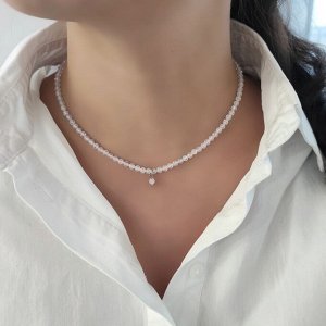 Чокер из белых цирконов в ювелирной огранке