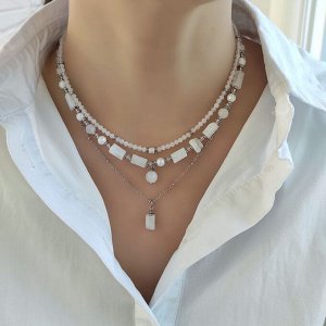 Сет из натурального лунного камня Уценка
