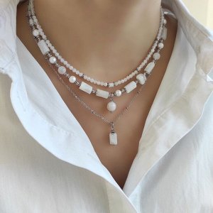 Сет из натурального лунного камня