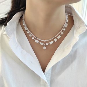 Сет из натурального лунного камня Уценка