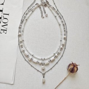 Сет из натурального лунного камня Уценка