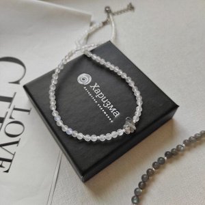 Сет из 2х чокеров: лабрадор и лунный камень