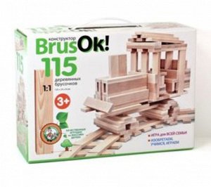 Конструктор деревянный BrusOk! 115 эл. 29*18*8 см