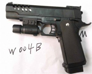 Хт7617 W004-2--Пистолет мех. с пульками с лазер. прицелом ,пакет.