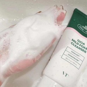 VT Cosmetics Cica Mild Foam Cleanser Пенка для чувствительной кожи с центеллой 300 мл