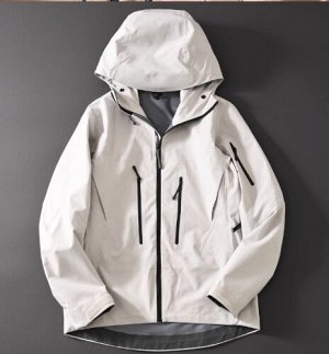 Куртка водонепроницаемая, ветрозащитная (мембрана GORE-TEX) внутри подклад, с капюшоном, белый