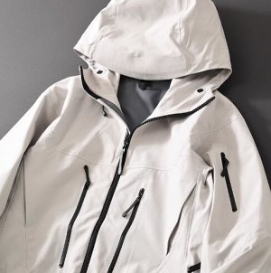 Куртка водонепроницаемая, ветрозащитная (мембрана GORE-TEX) внутри подклад, с капюшоном, белый