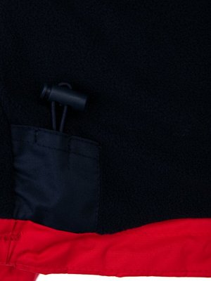 Куртка текстильная с полиуретановым покрытием для мальчиков тёмно-синий,красный,белый