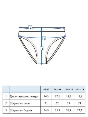 Трусы-слипы 2 шт. в комплекте белый,разноцветный