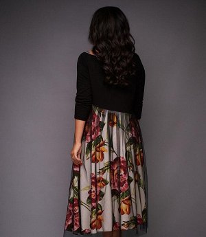 Женское платье с цветочным принтом АС-871