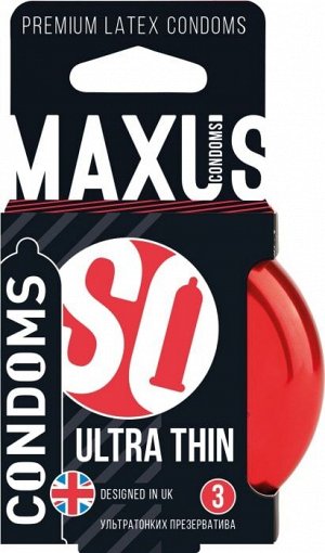 Презервативы MAXUS Ultra thin №3 в железном кейсе, ультратонкие, 3 шт