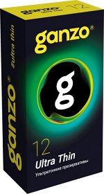 Презервативы Ganzo Ultra Thin, 18 см, 12 шт.