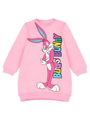 Платье из футера с начесом с принтом Looney Tunes розовый