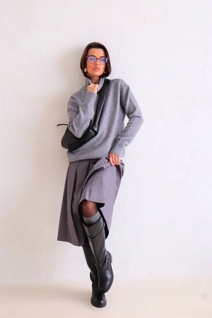 Юбка серая + ДЛИНА: 80 (+-3) см.
+ СОСТАВ: ПЭ 80%, вискоза 20%
+ ПАРАМЕТРЫ МОДЕЛИ: 81/62/88, рост модели 172 см.
+ ОБРАЗЕЦ НА МОДЕЛИ: 44