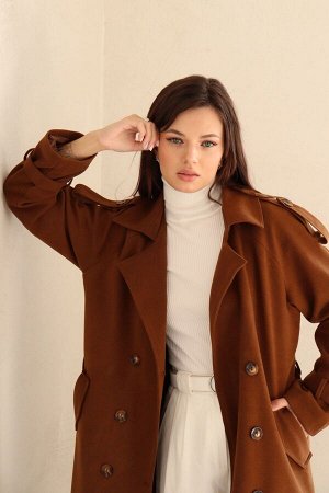 6241 Пальто коричневое (остаток: 48)