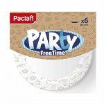 ПАКЛАН Тарелка бумажная Party Free Time 230 мм 12 шт/уп