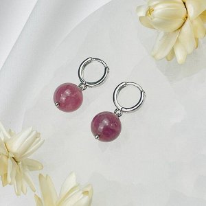 Серьги из мадагаскарского Розового кварца