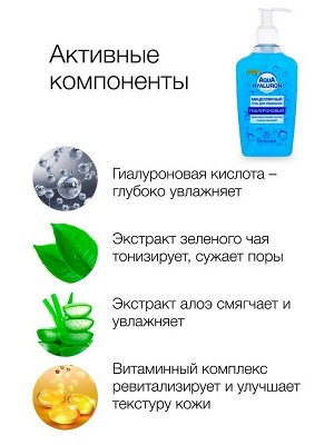 Гель для умывания лица Мицеллярный Флоресан Aqua hyaluron Гиалуроновый 250мл